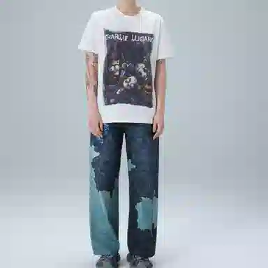 Charlie Luciano High Waist Printed Jeans