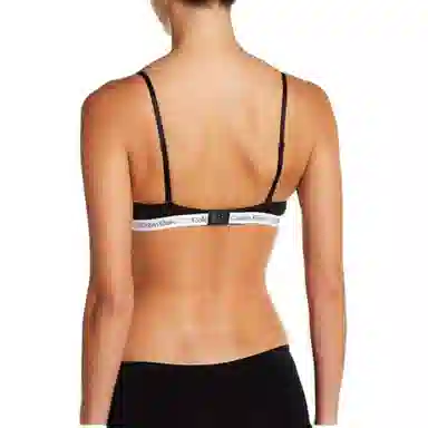 Calvin Klein V-Neck Soft Bra Black