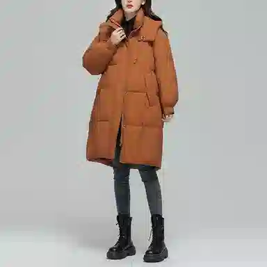 雅鹿 保暖时尚纯色羽绒服 女款