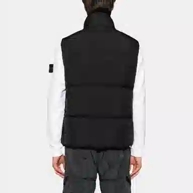 Stone Island Recycled Nylon Quilted Vest Black