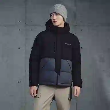 探路者 旅行户外系列 拼色连帽保暖防寒羽绒服 男女同款