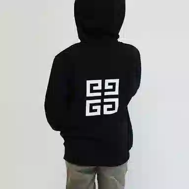 Givenchy Kids SS23 Logo Zip Hoodie Black