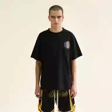 False Perception Graffiti Print Tee Black