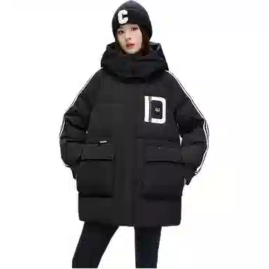 鸭鸭 韩版时尚加厚连帽羽绒服 女款