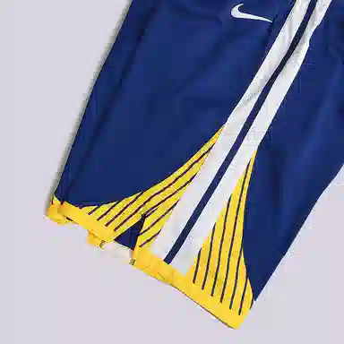 Nike NBA Colorblock Logo Basketball Shorts Warriors Blue
