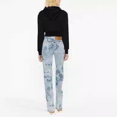 Versace Jeans Couture SS23 Floral Hoodie Black