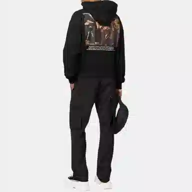 OFF-WHITE Logo Hoodie Black