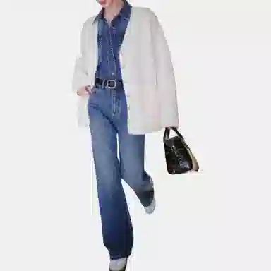 美洋 羊毛羊驼毛极简大衣 女款