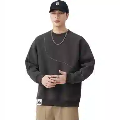 帝狼牛 美式潮牌宽松舒适韩版圆领套头潮流百搭简约重磅 卫衣 男女同款