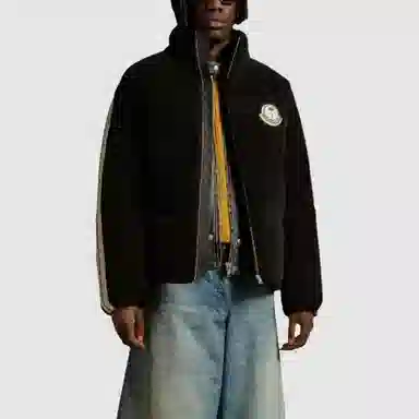 Moncler x Palm Angels FW23 Corduroy Down Jacket Black