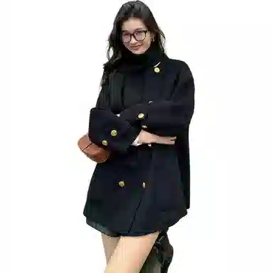 美洋 双面呢围巾冬季大衣 女款