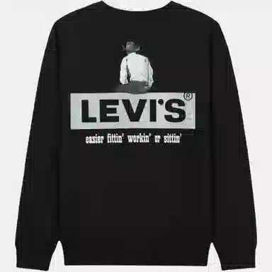 Levi's Ribbed Crewneck Sweatshirt Black