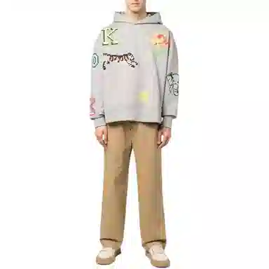 KENZO x Nigo Pixel Tiger Hoodie Pearl Grey
