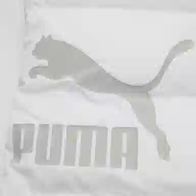 PUMA Logo Print Down Jacket White