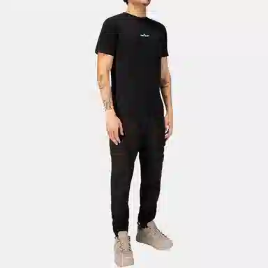 Stone Island Satin Tapered Cargo Pants Black