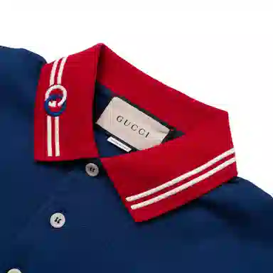 GUCCI SS22 Polo Shirt Blue
