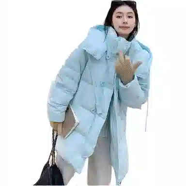 鸭鸭 加厚保暖休闲百搭中长款时尚长袖羽绒服 女款