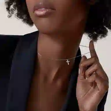Cartier Cross Pendant Necklace Silver