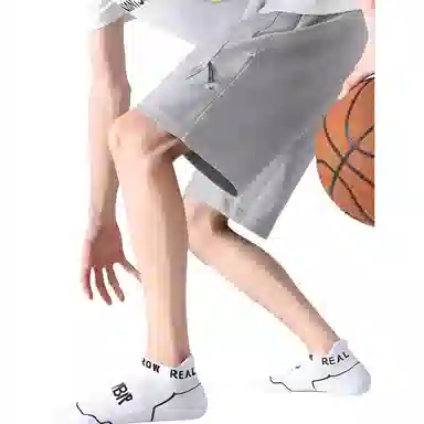 轻迎 短袜子男夏季薄款纯棉防臭吸汗专业运动马拉松跑步羽毛球篮球袜 男款 组合装
