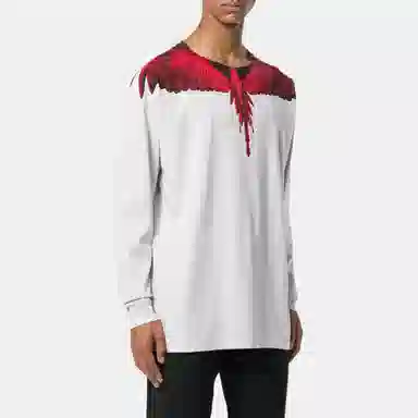 Marcelo Burlon Wings Print Long Sleeve T-Shirt White