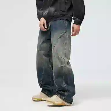 JASONWOOD Busy Denim Series Loose Fit Cargo Jeans Blue