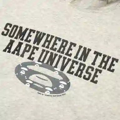 Aape FW24 Ape Face Letter Print Hoodie White