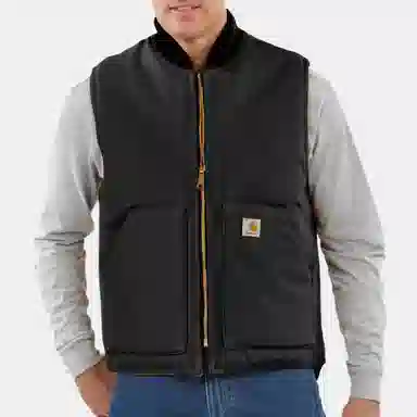 Carhartt V01 FIRM DUCK INSULATED RIB COLLAR VEST RELAXED FIT