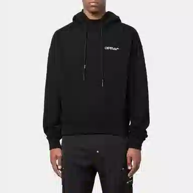 OFF-WHITE Logo Hoodie Black