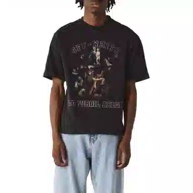 OFF-WHITE Logo Crewneck T-Shirt Black