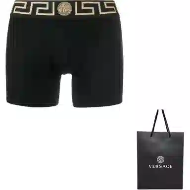 Versace Logo Boxer Briefs Black