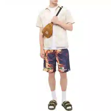A BATHING APE Bape Tie Dye Beach Shorts