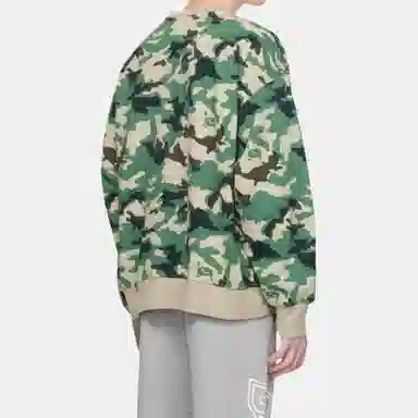 A BATHING APE Camo Logo Pullover Sweatshirt