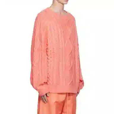 Fear of God Essentials FW22 Cable Knit coral