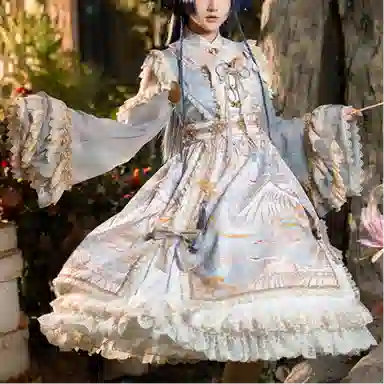 豹了个猫 印花舒适简约萝莉装 女款