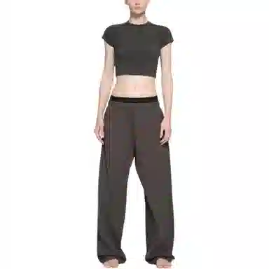 SKIMS New Vintage Cropped Raglan T-Shirt Washed Onyx