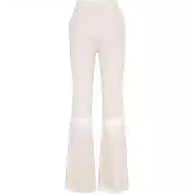 Fendi SS23 High Waist Flared Trousers Off White