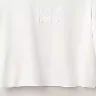 Miu Miu SS23 Logo Embroidered Tee White