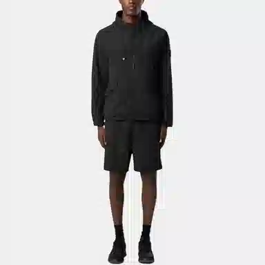 Stone Island SS25 Phantom Nylon Hooded Zip Jacket Black