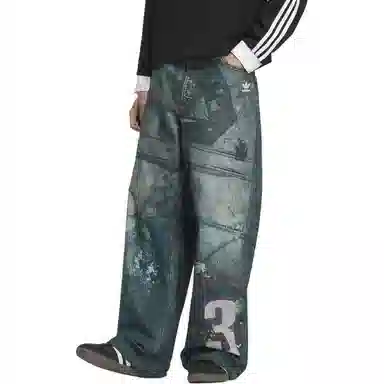 adidas originals FW25 TEAM PRINT DENIM TROUSERS