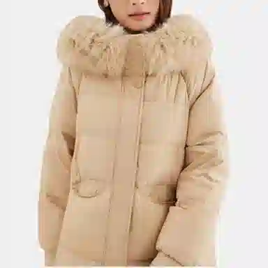 爱依服 时尚休闲连帽长袖羽绒服 女款