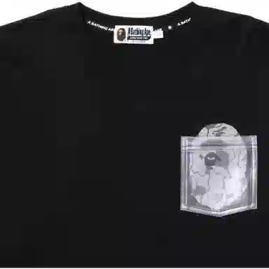 A BATHING APE Reflective Solid Camo Ape Head Tee