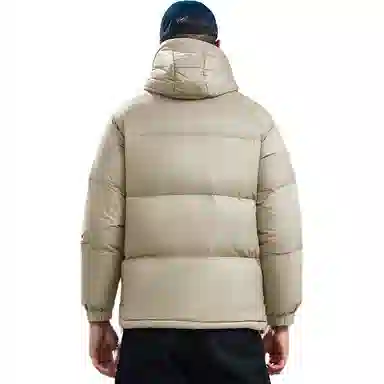 鸭鸭 极寒户外系列 中青年纯色韩版休闲基础百搭短款连帽加厚保暖运动面包羽绒服 男款