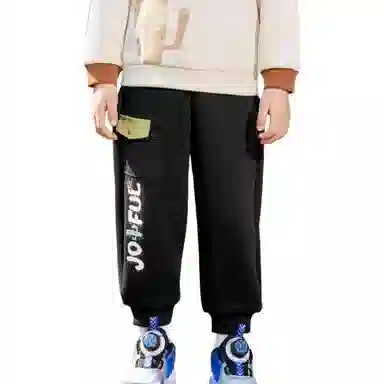 中小童 乔丹针织运动裤 舒适柔软百搭 黑色