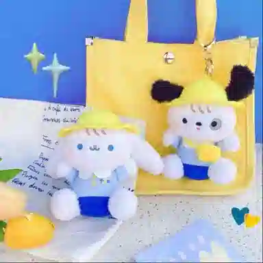 兰妮诗 上学系列 小狗小兔小熊上学 玩偶 毛绒挂件