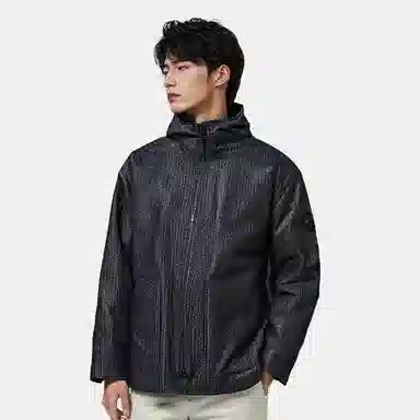 Stone Island White Label Reflective Hooded Jacket Black