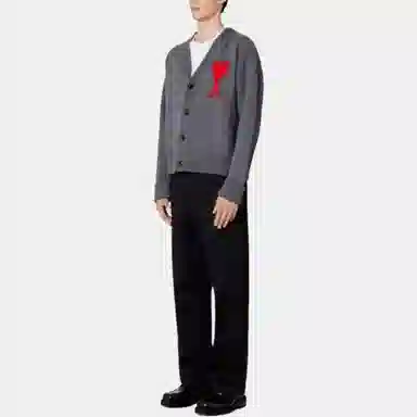 AMIPARIS V-Neck Cardigan Grey