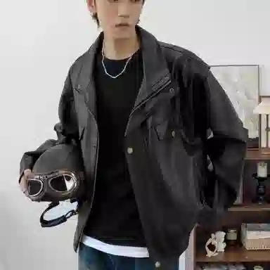 HLPT Black Leather Jacket