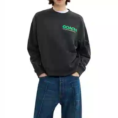 COACH FW25 Letter Pattern Crewneck Sweatshirt