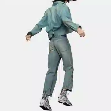 Maison Margiela High Waist Distressed Jeans Blue