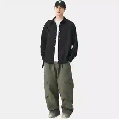 金盾 纯色休闲潮流长袖衬衫 男款